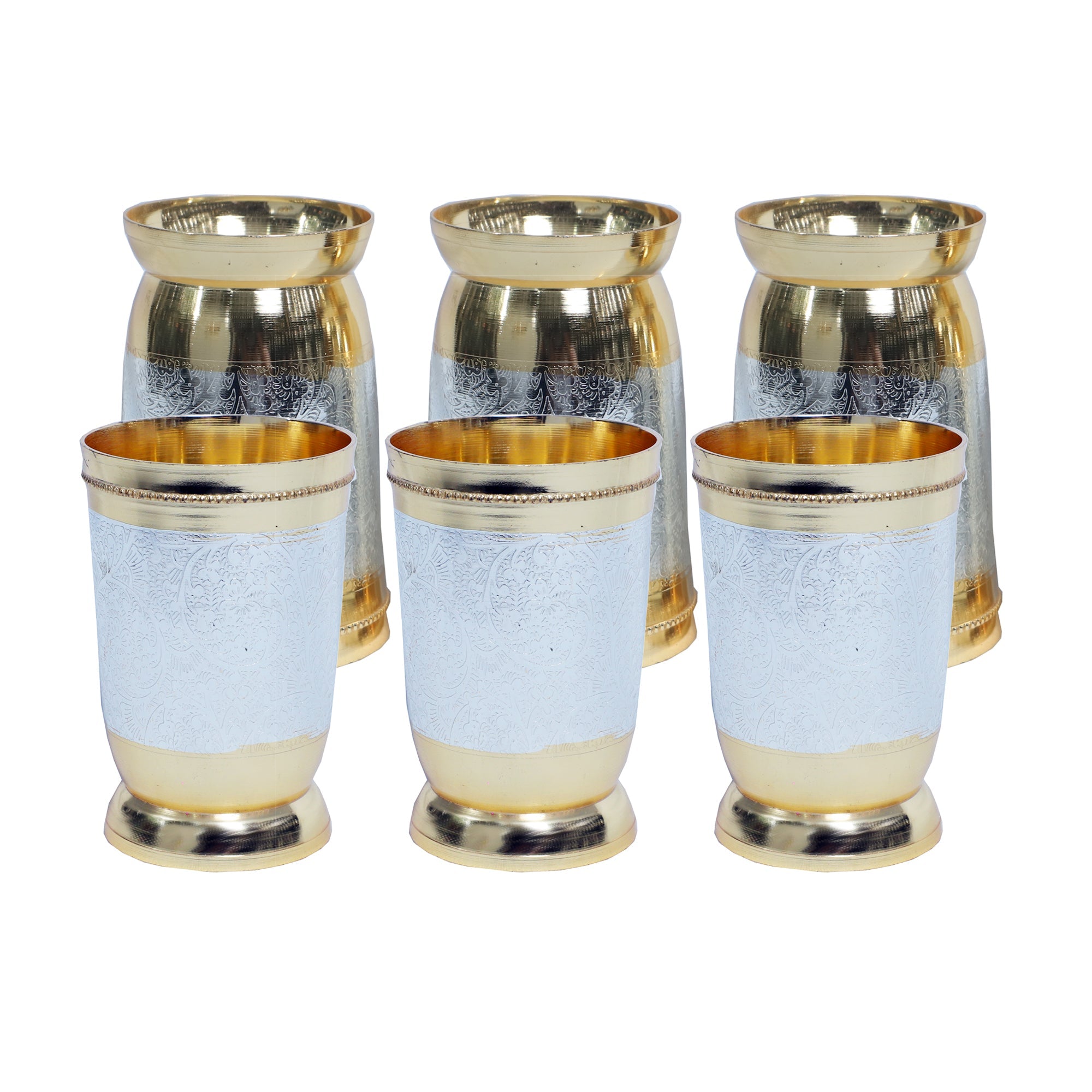 Brass Glass (Silver 2-Tone) - 2 pc set