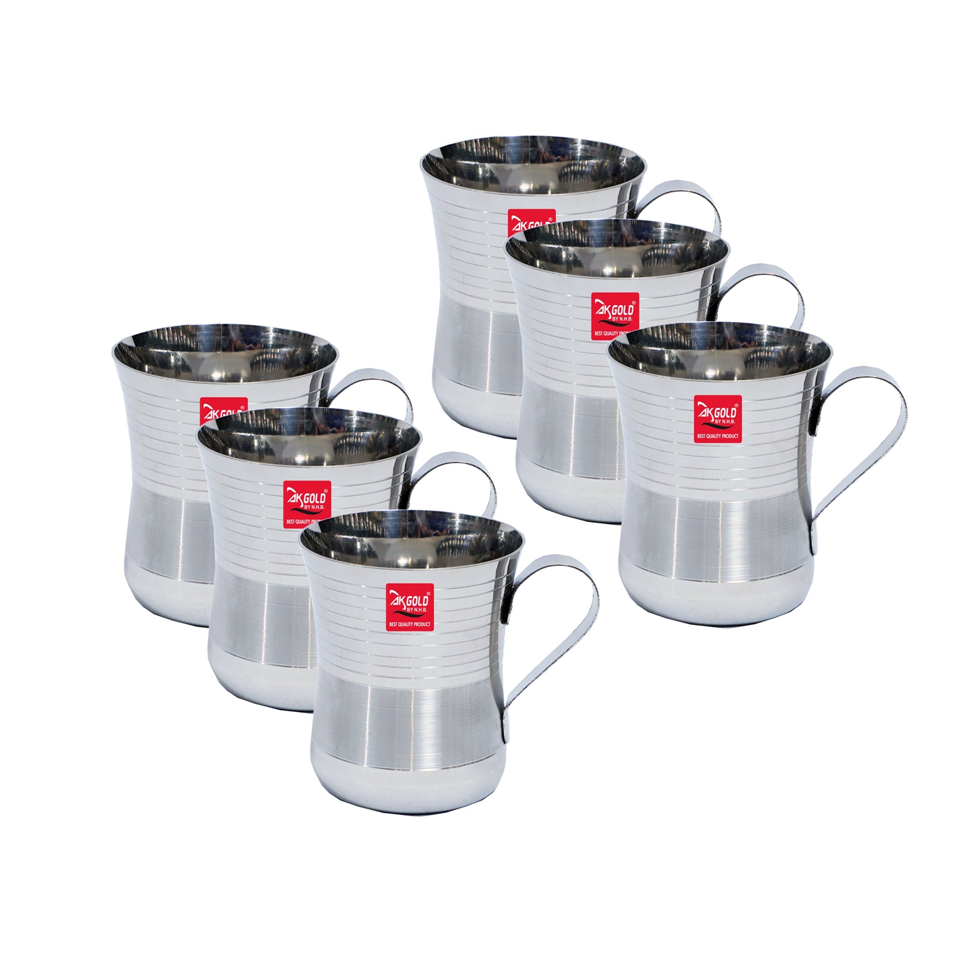 6-Piece Tea/Coffee Cup Set (Patti Handle – 180ml –)