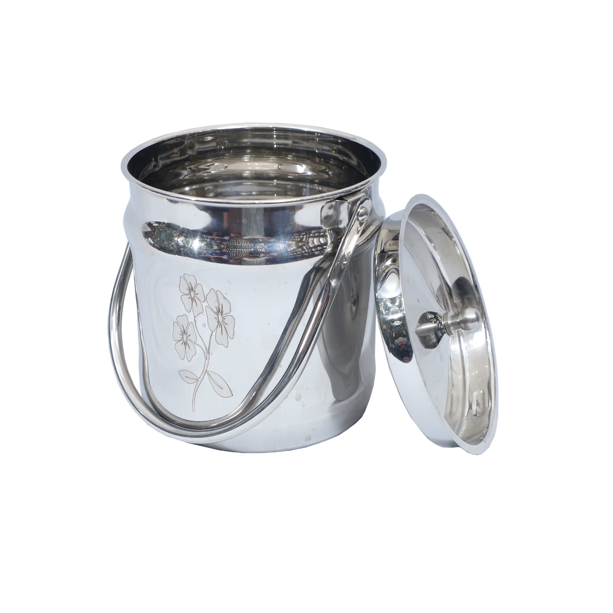 BartanCart Stainless Steel Can/Barni/Bucket Set – Pack of 5 or 4