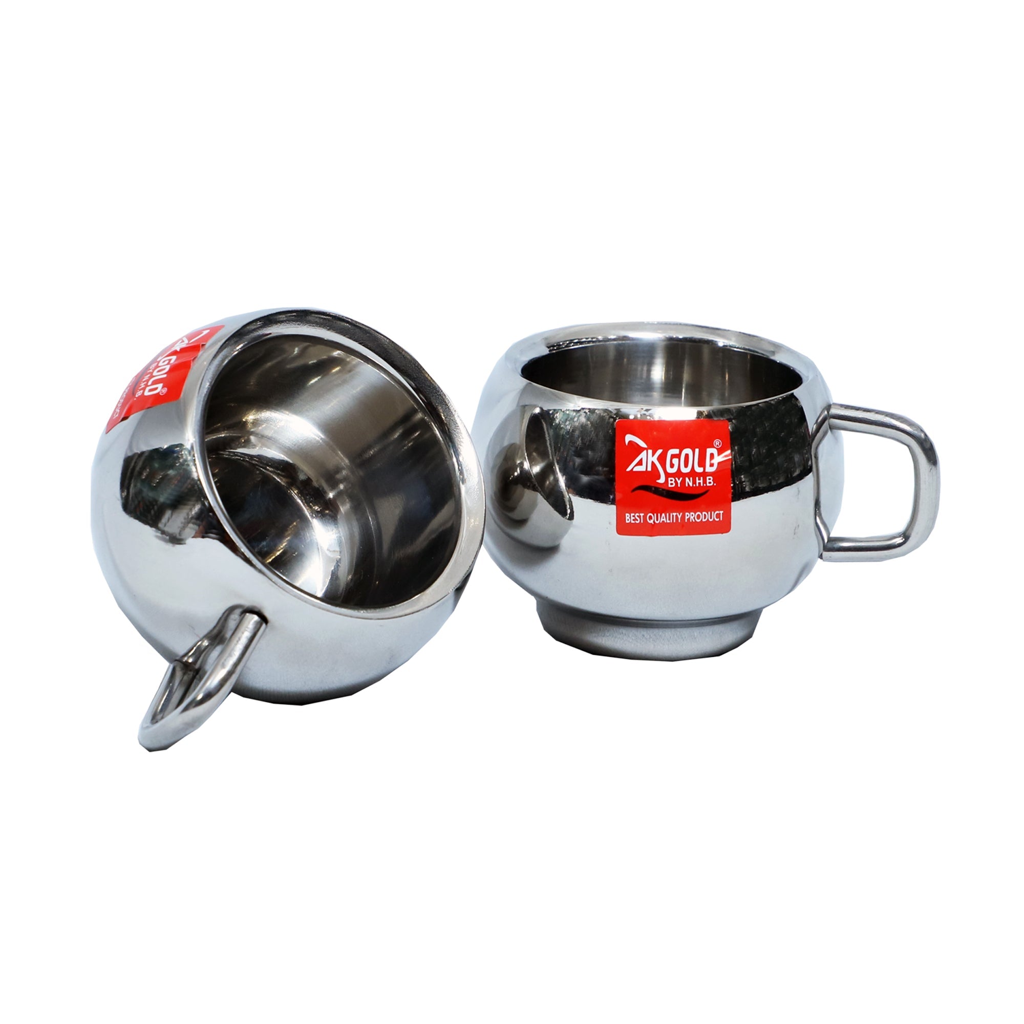 4-Piece Cup Set Double Wall – Rounded Shape –