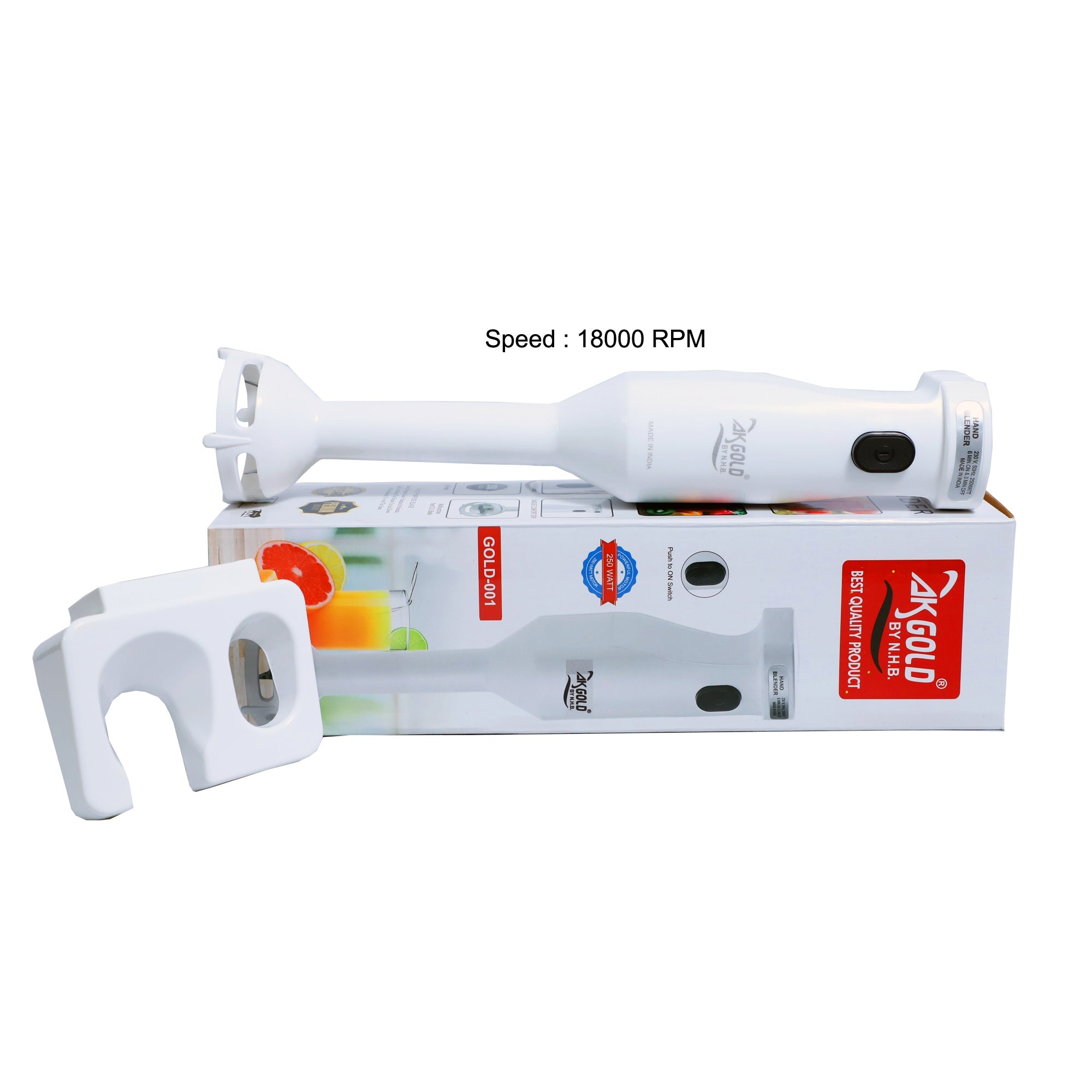 250W Hand Blender with 18,000 RPM Speed – Powerful & Efficient
