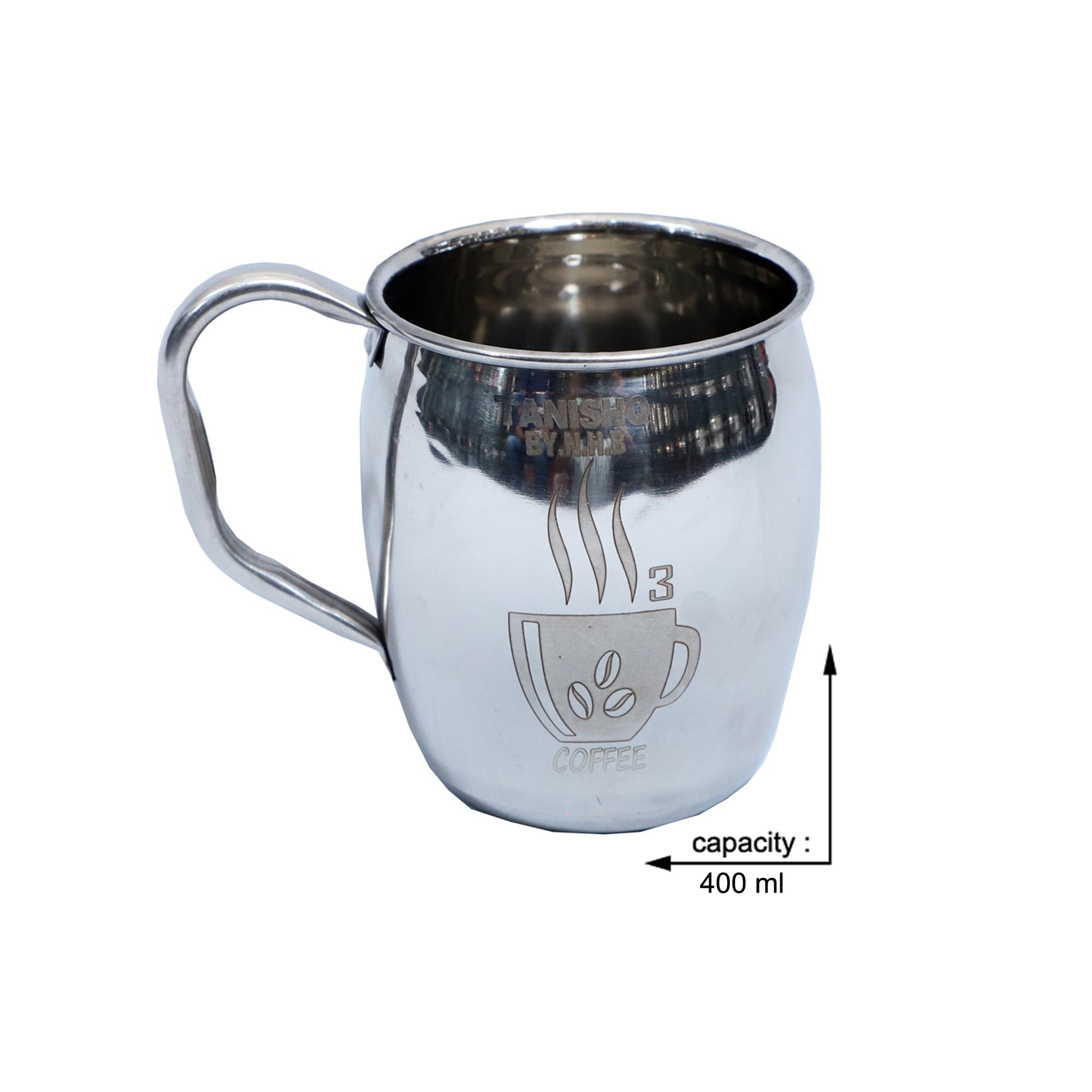 6-Piece Tea/Coffee Cup Set With Pipe Handle (400 ML)
