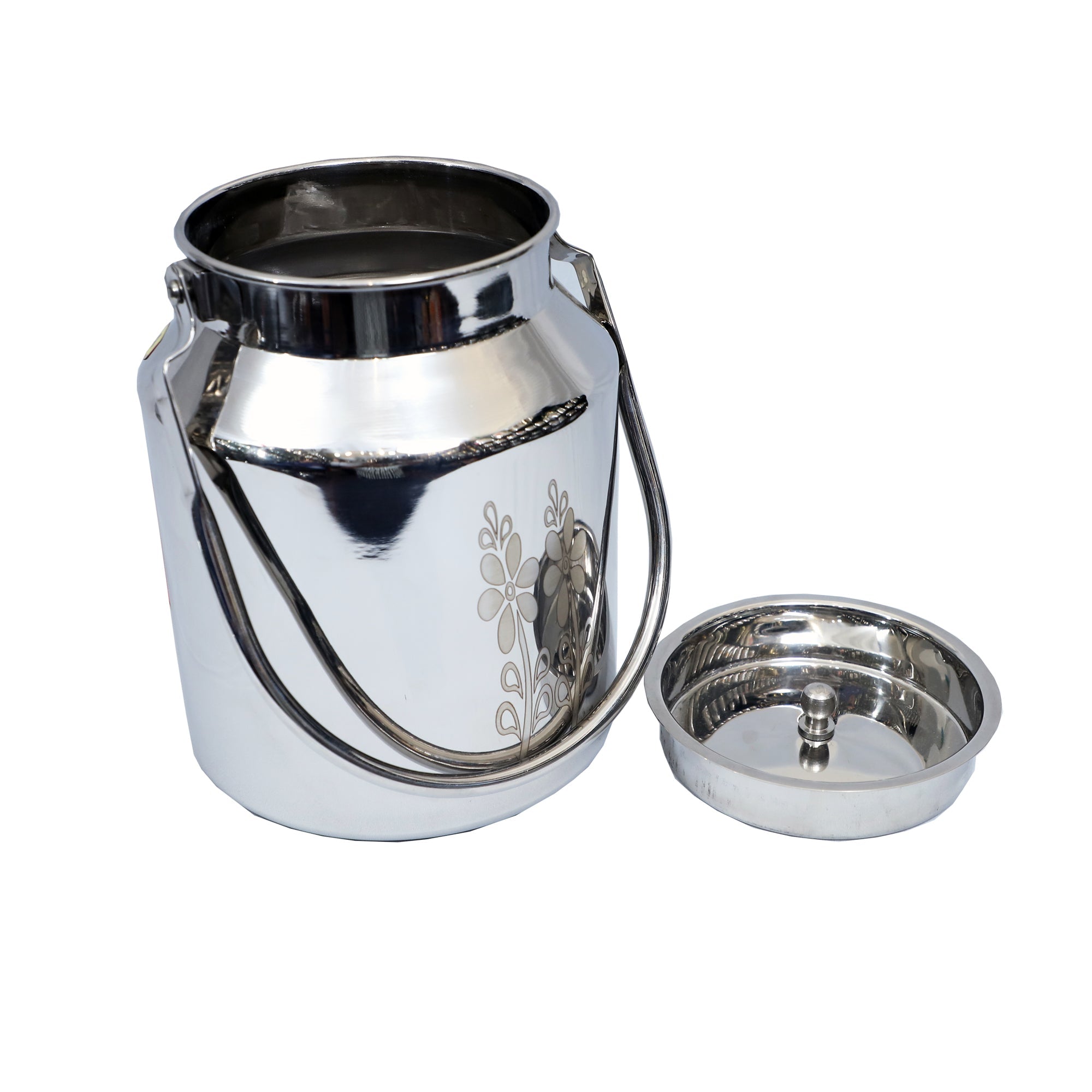 Stainless Steel Milk Can with Lid - 6.5L, 8L, 10L