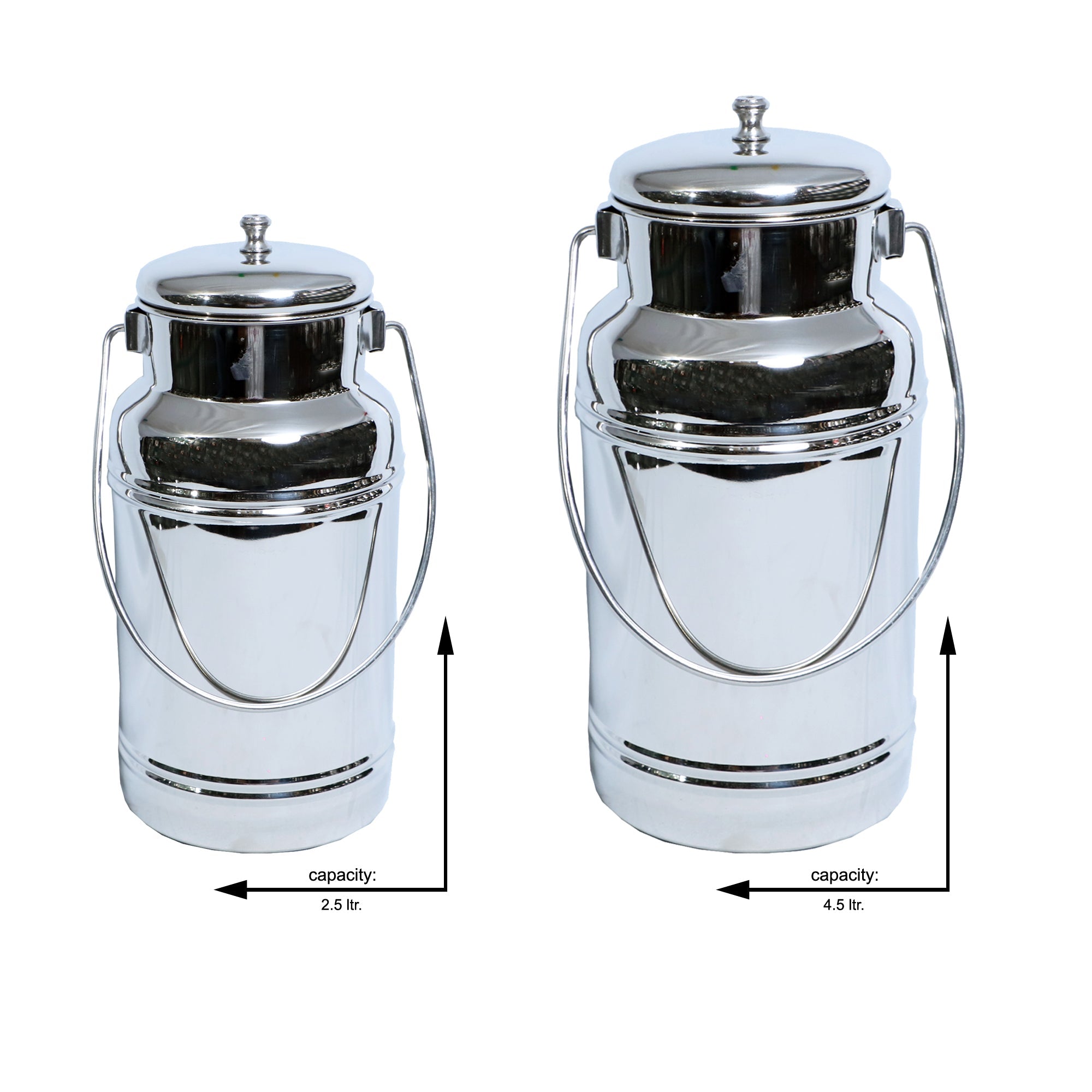 Elegant 2500 ml & 4500 ml Stainless Steel Barni with Sturdy Design