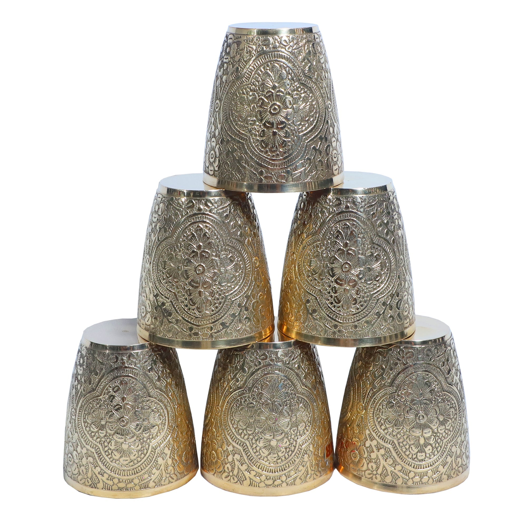 Brass Glass (Kulhad) - 4 pc set
