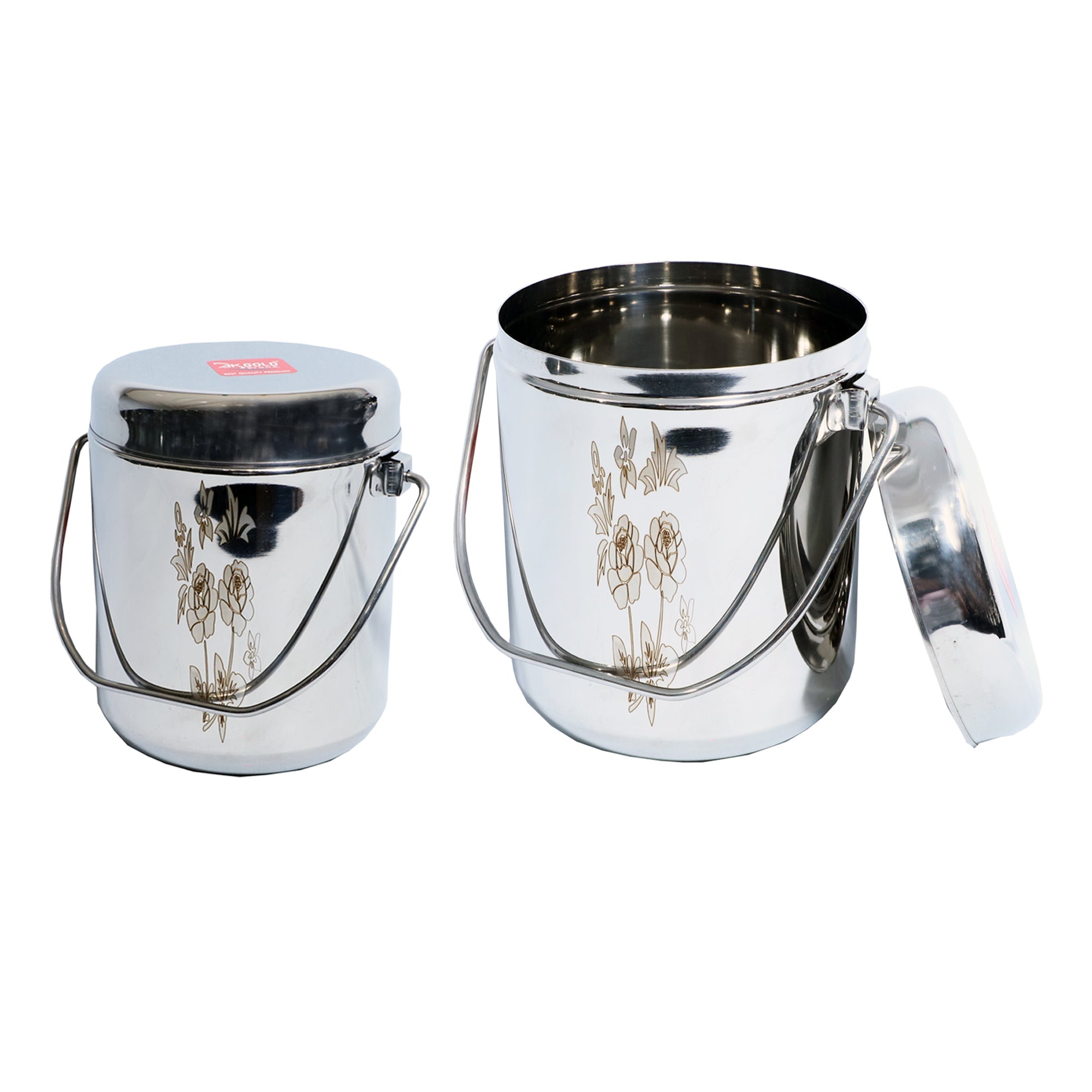 Barni/Milk Pot Set with Laser Floral Design - 5-Piece Set