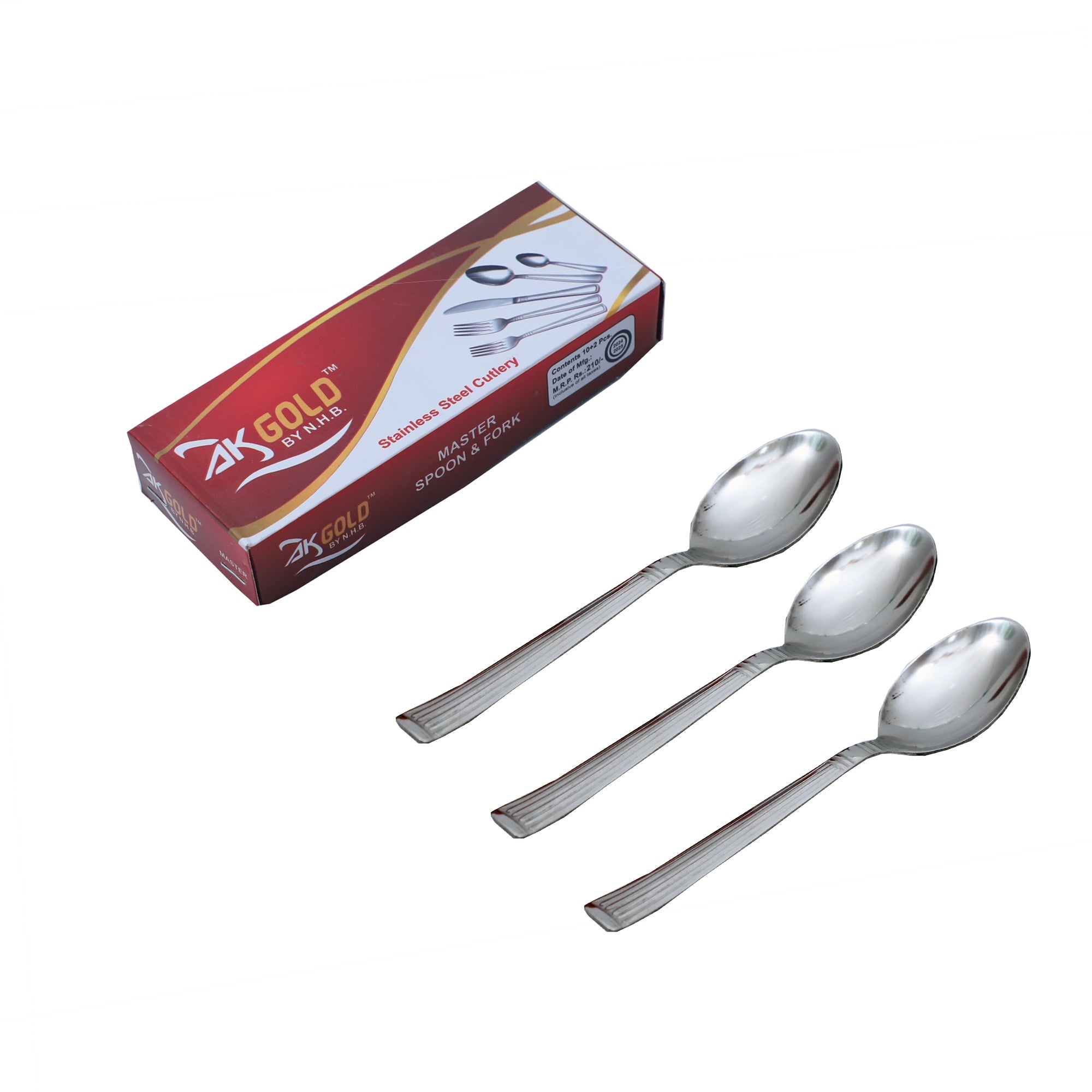 12-Piece Stainless Steel Spoon Set (Silver Line)