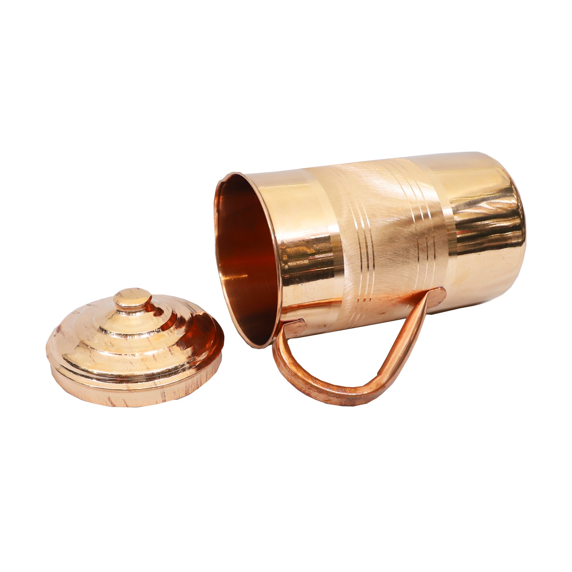 Pure Copper Jug with Lid – Available in 1L, 1.25L, and 1.5L