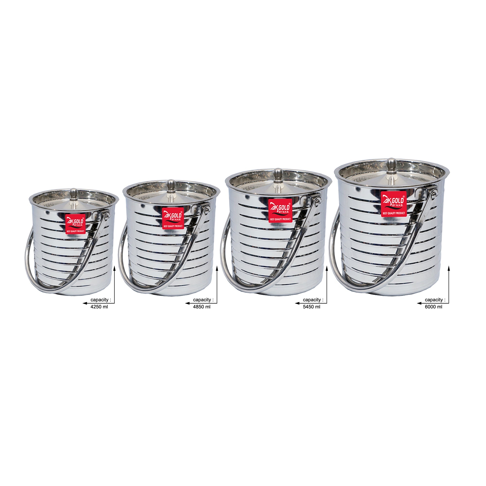 Stainless Steel Canister/Barni Set - Pack of 5 or 4