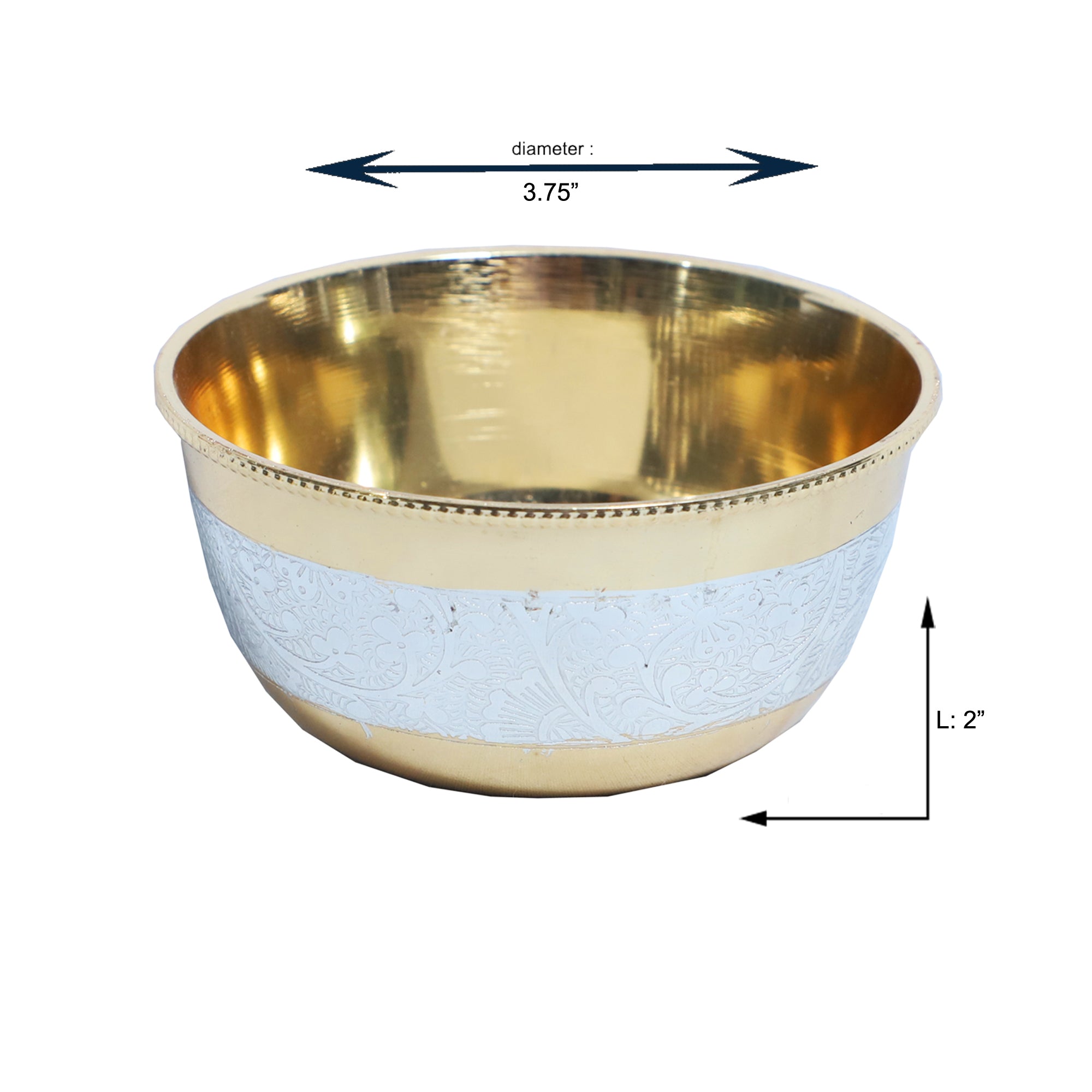 Brass Bowl (Silver 2-Tone)