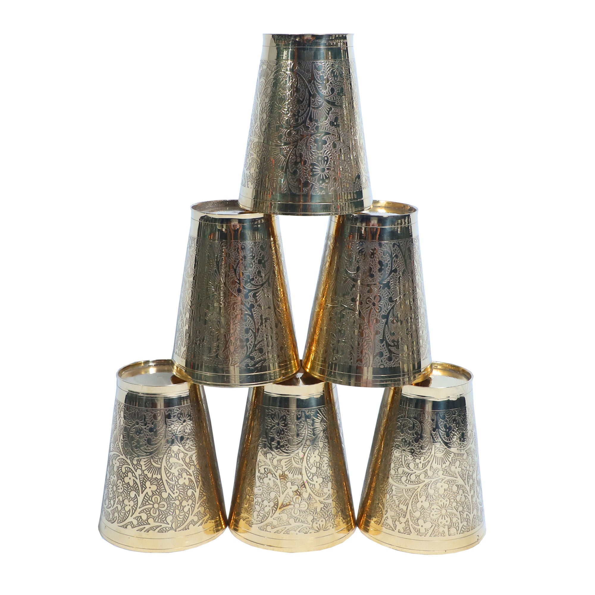 Brass Glass (Majestic) - 4 pc set
