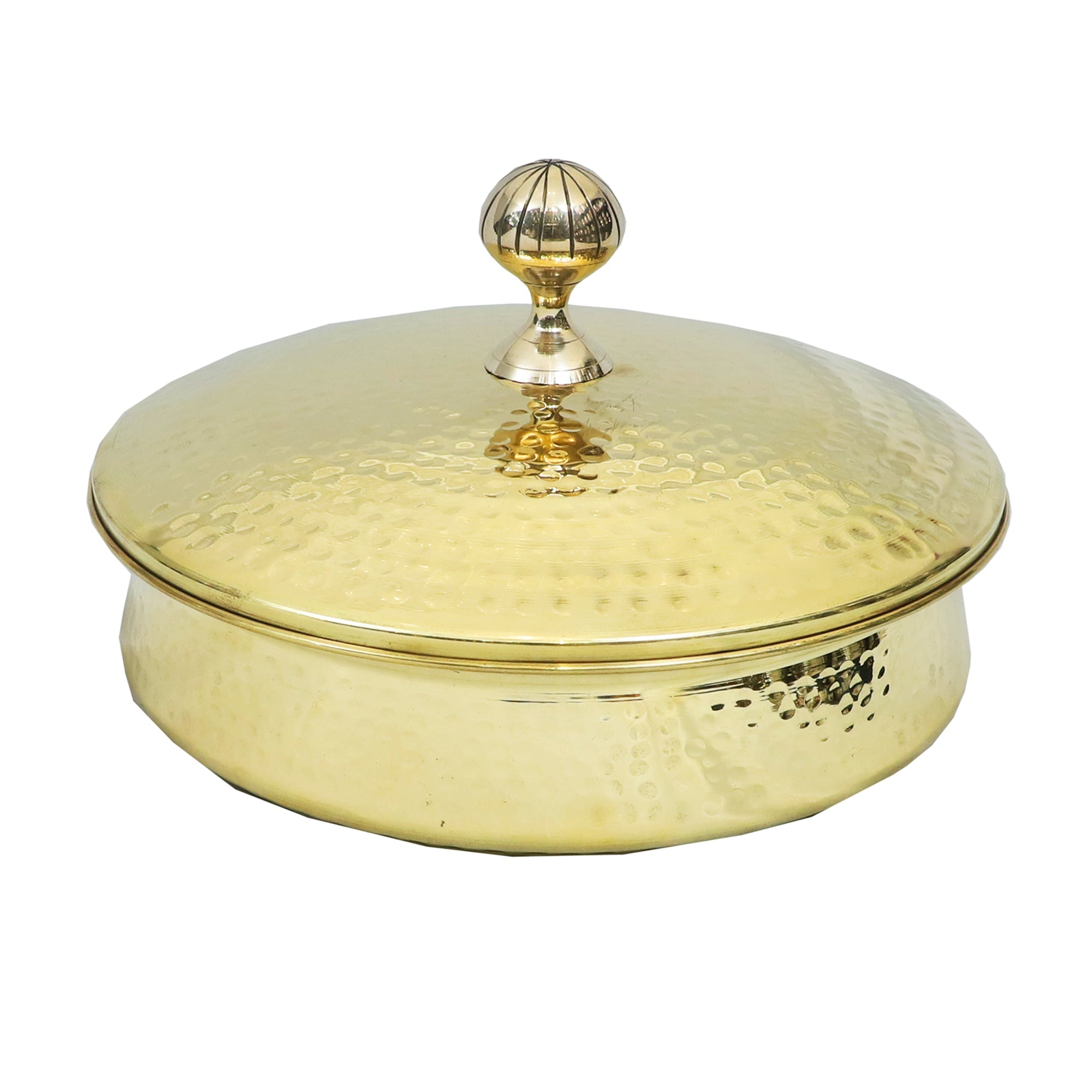 Premium Brass Sipri Handi with Lid – 3L Capacity, 10-Inch Diameter