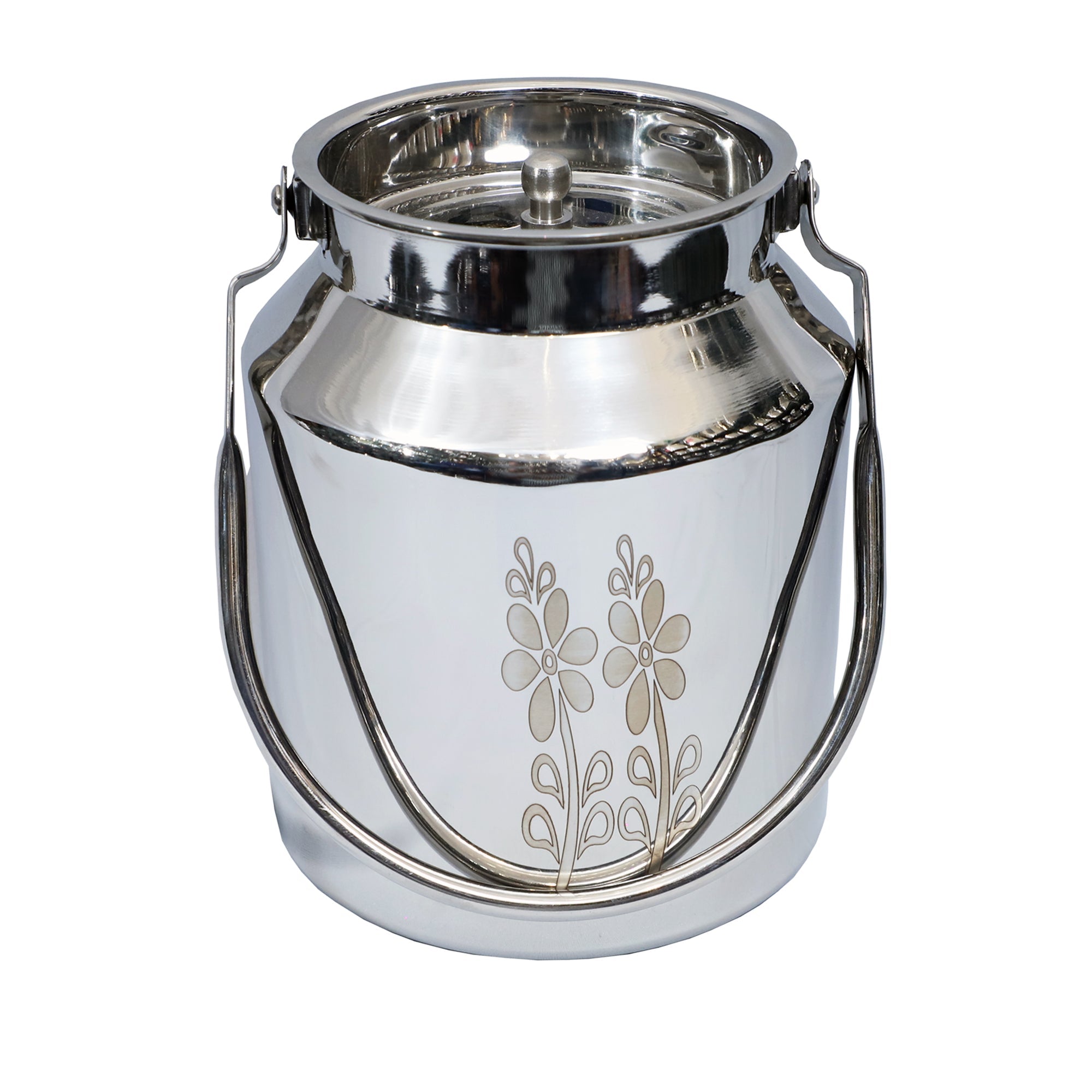 Stainless Steel Milk Can with Lid - 6.5L, 8L, 10L