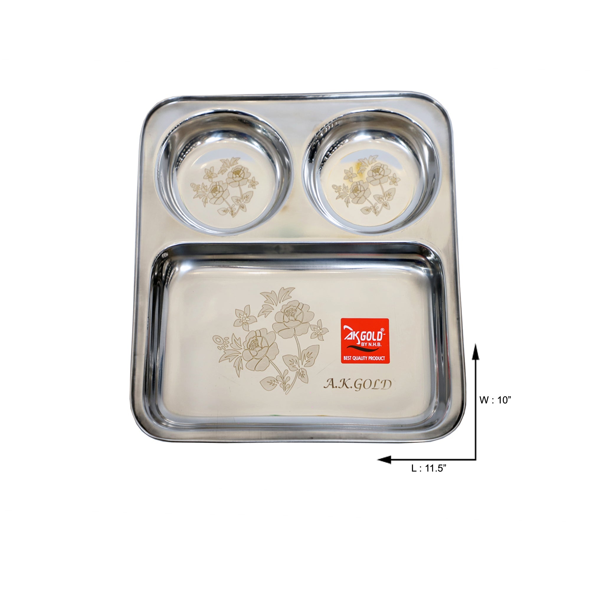 3 in 1 Compartment/Section Plate