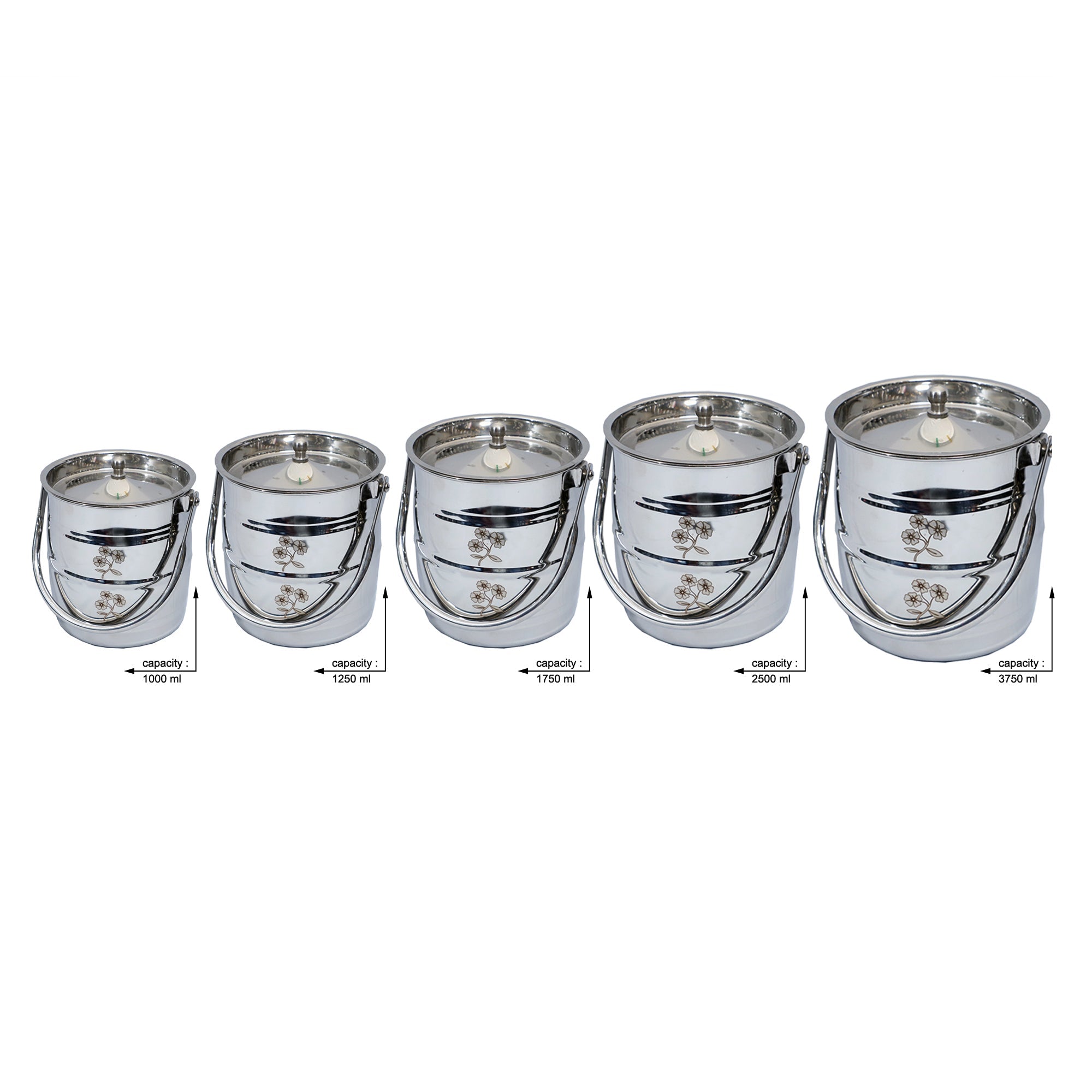 Stainless Steel Storage Container Set - Pack of 5 or 4