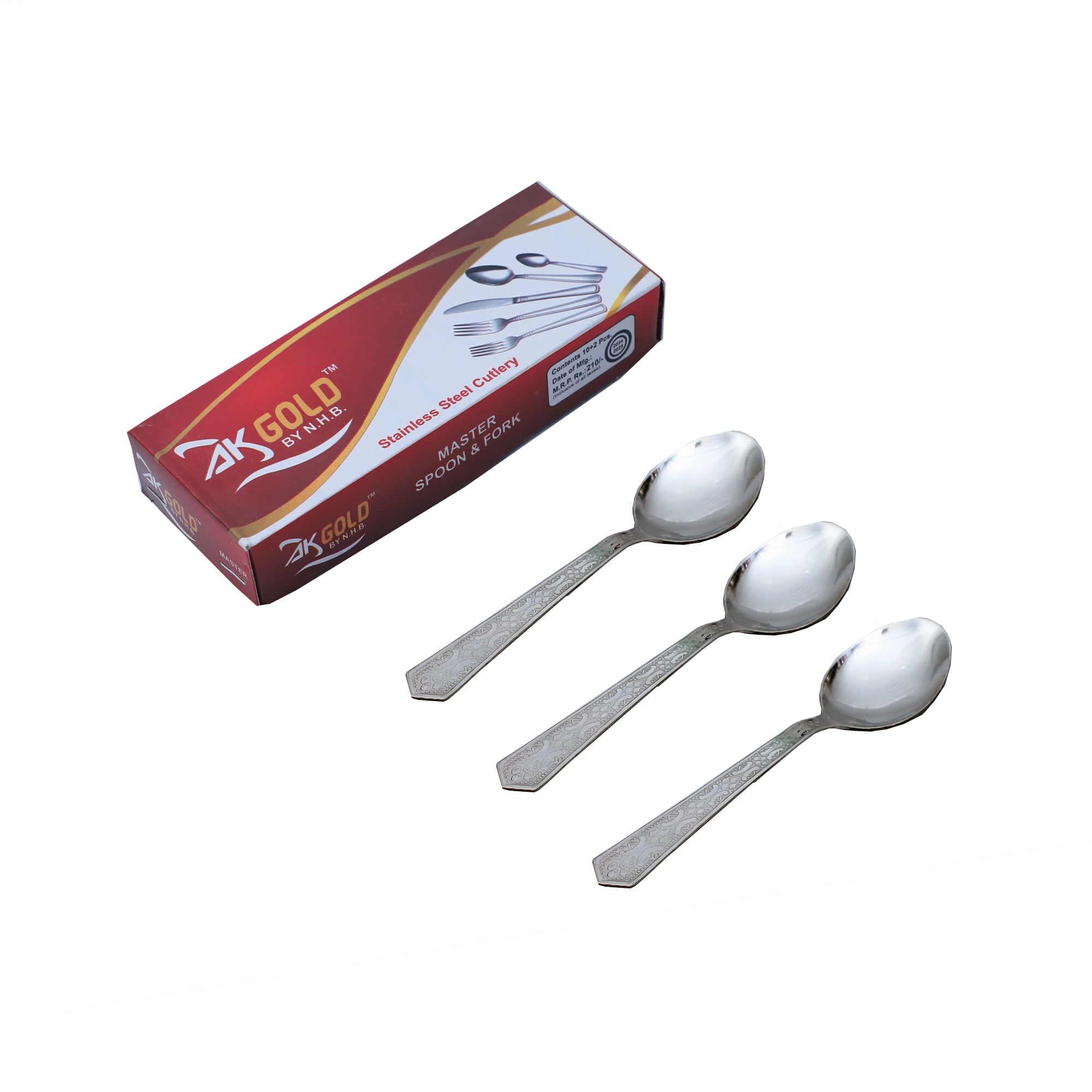 12-Piece Stainless Steel Spoon Set (Rolex)