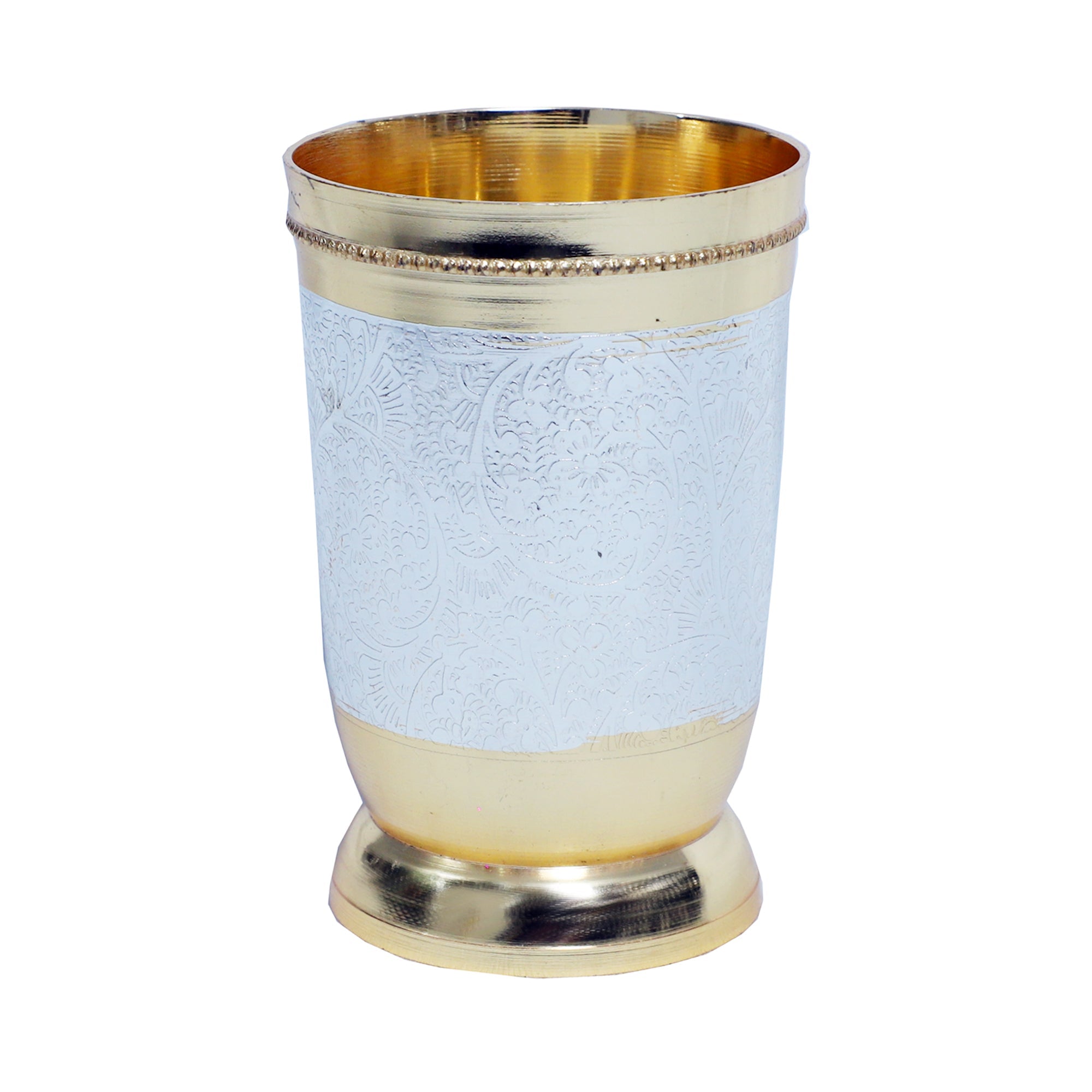 Brass Glass (Silver 2-Tone) - 4 pc set