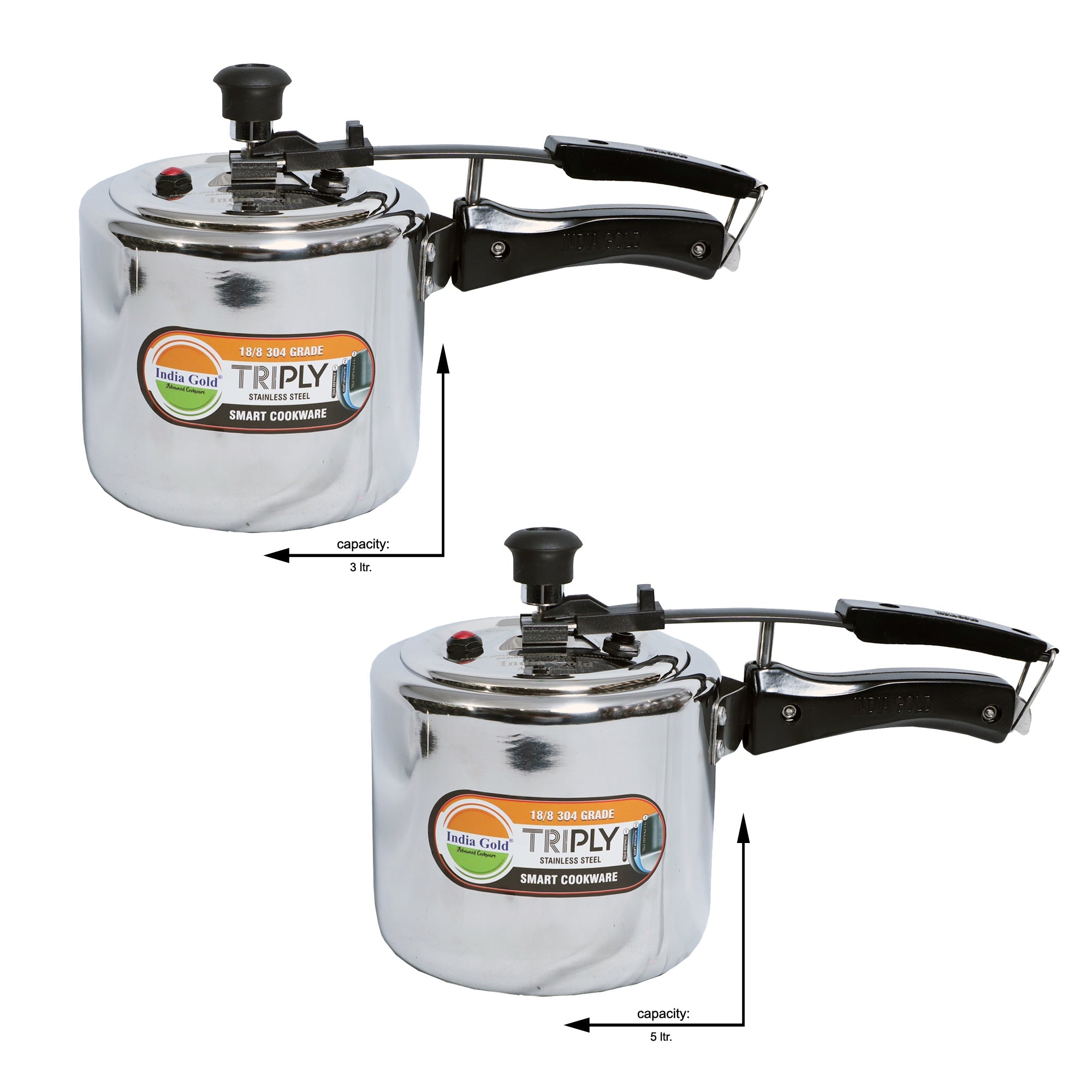 Triply Pressure Cooker Stainless Steel