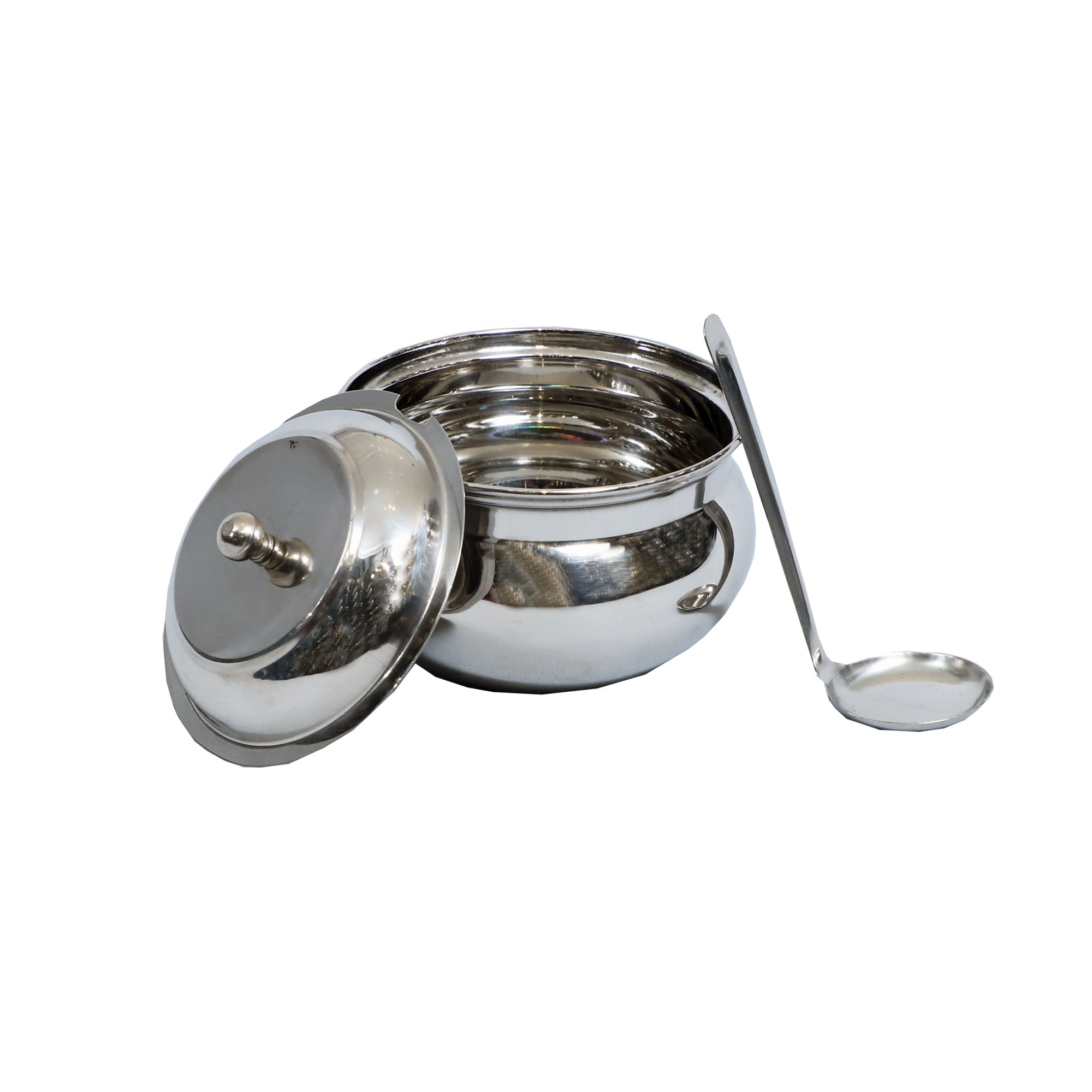 Stainless Steel Ghee Pot with Lid and Spoon – 180ml, 240ml, 300ml Option