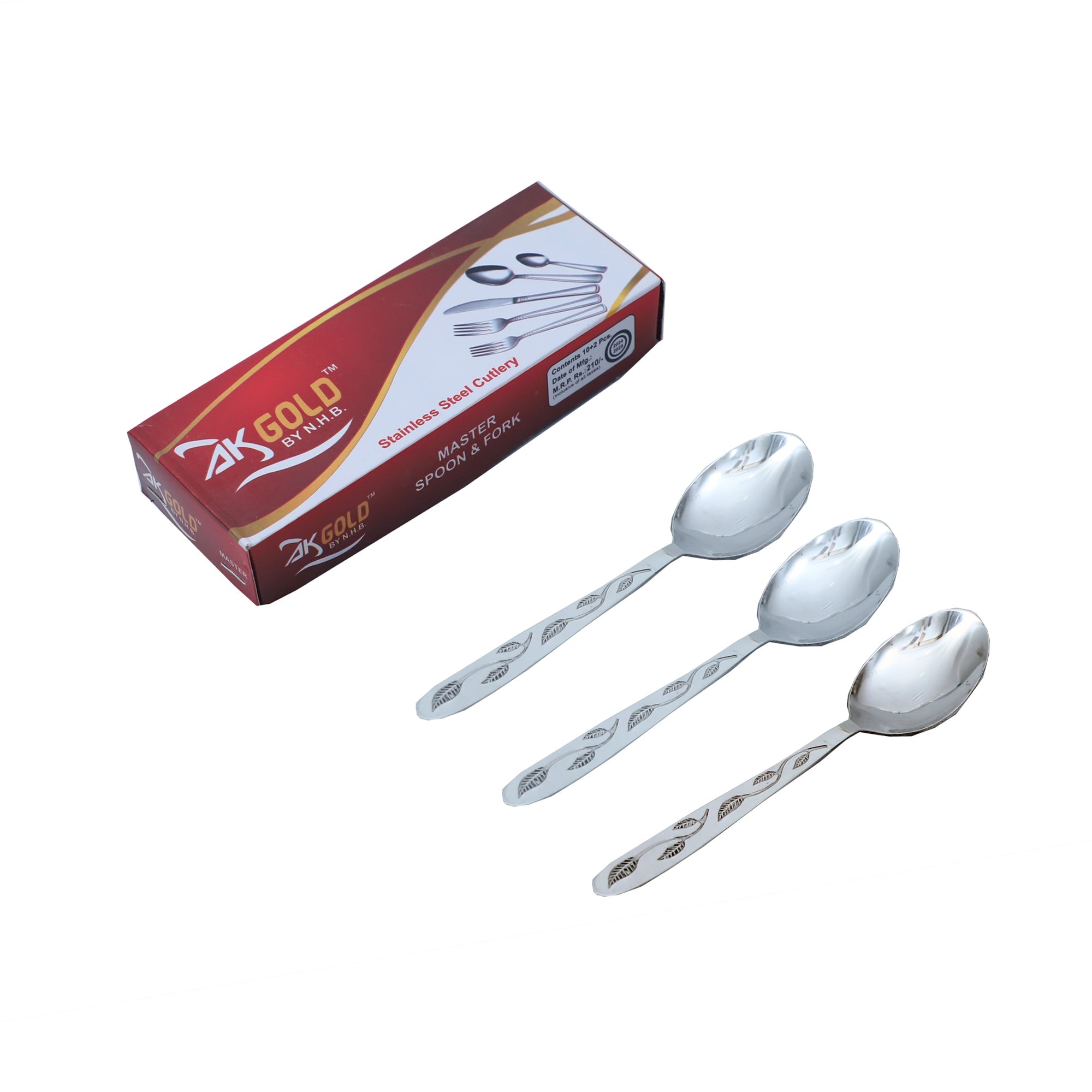 12-Piece Stainless Steel Spoon Set (Leaf)