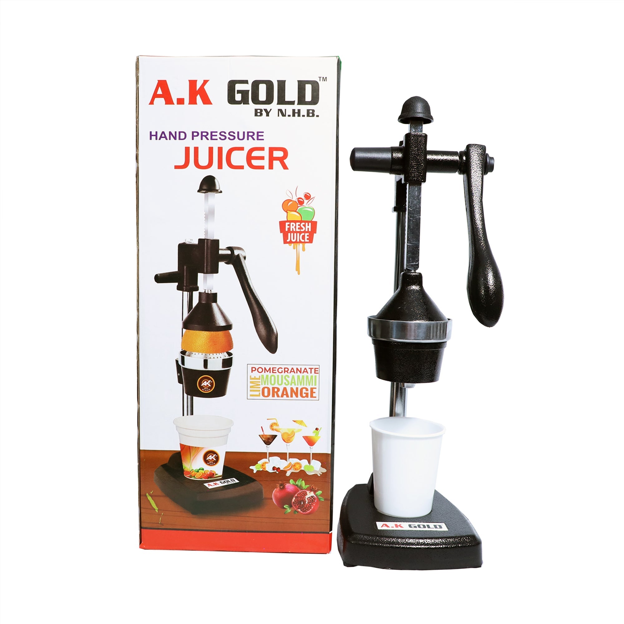 Hand Pressure Juicer with Glass